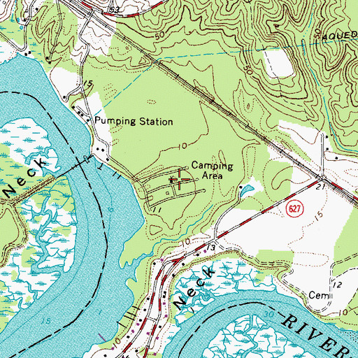Topographic Map of Chickahominy Outpost, VA