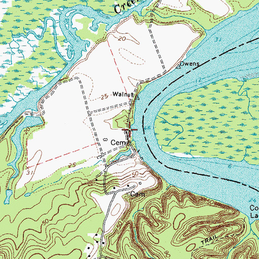Topographic Map of Cumnberland (historical), VA