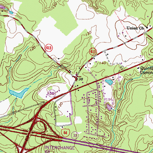 Topographic Map of Dispatch (historical), VA