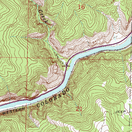 Topographic Map of French Creek, CO