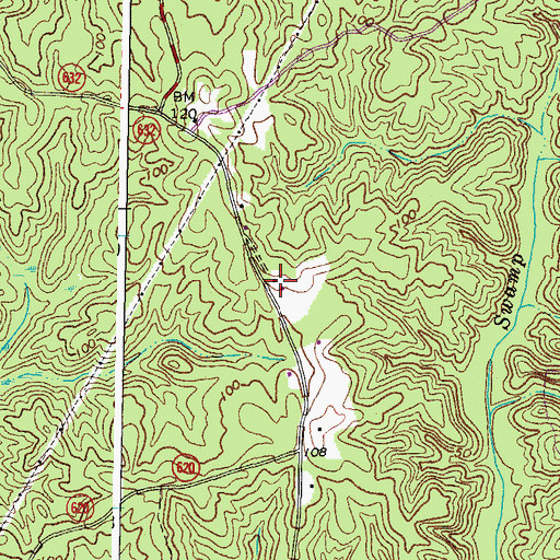 Topographic Map of One Eye School (historical), VA