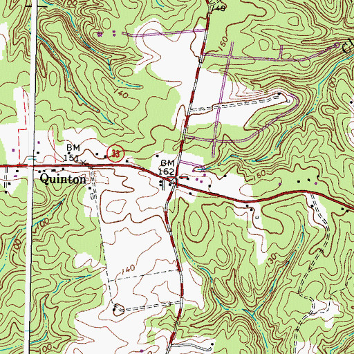 Topographic Map of Pattersons Store, VA