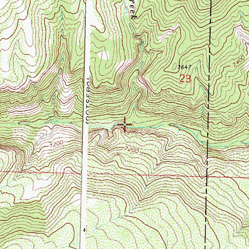 Topographic Map of Jack Creek, CO