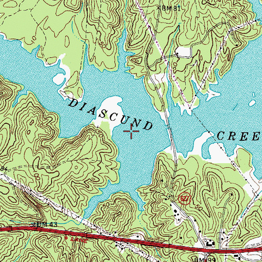 Topographic Map of Vaidens Pond (historical), VA