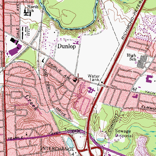 Topographic Map of Church of the Nazarene, VA