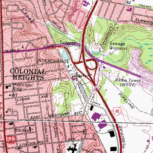 Topographic Map of Faith Baptist Church, VA