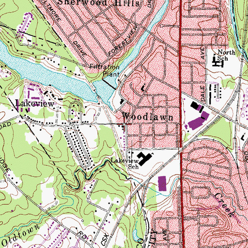 Topographic Map of Kingdom Hall of Jehovahs Witnesses, VA