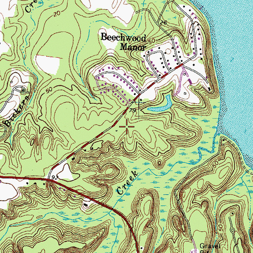 Topographic Map of Beaver Castle Mobile Home Park, VA