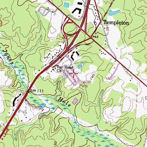 Topographic Map of Bexley Trailer Park, VA