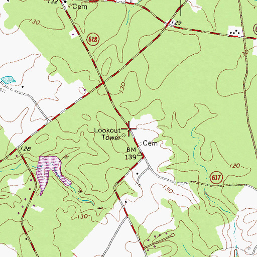 Topographic Map of Blackwater School (historical), VA