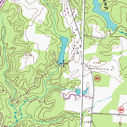 Topographic Map of Cains Mill (historical), VA