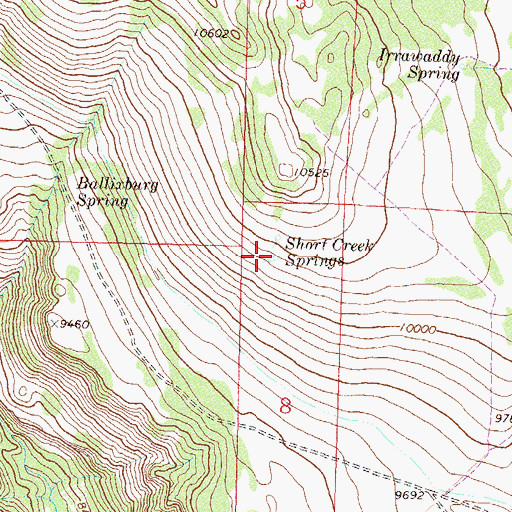 Topographic Map of Short Creek Spring Number 1, CO