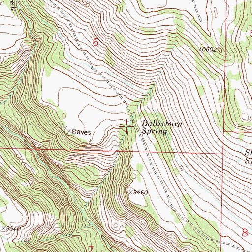 Topographic Map of Ballixburg Spring, CO