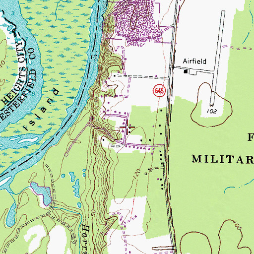 Topographic Map of Irwin Manor, VA