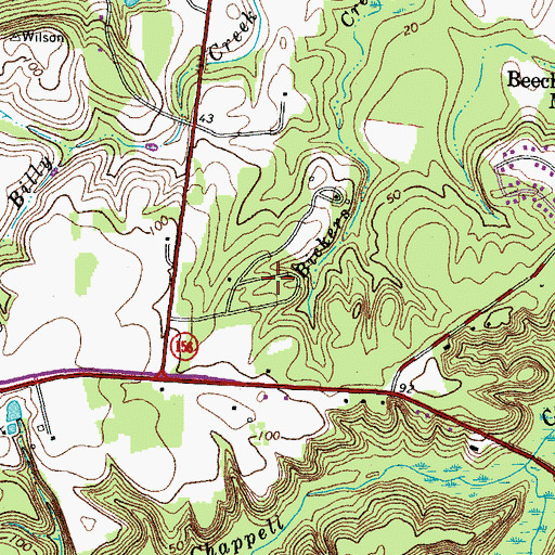 Topographic Map of Jordan Point Manor, VA