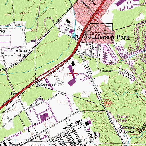 Topographic Map of Lee Plaza Shopping Center, VA