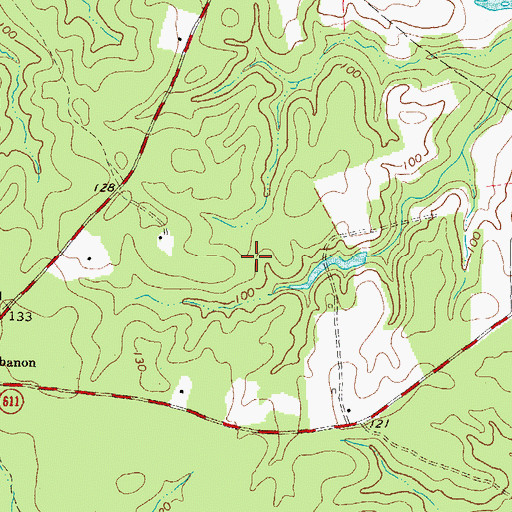 Topographic Map of Newville Cemetery, VA