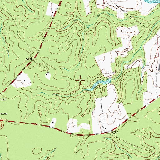 Topographic Map of Newville Methodist Church, VA