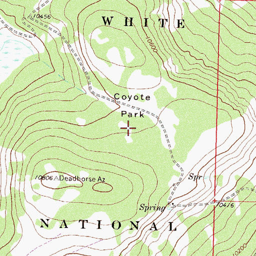 Topographic Map of Coyote Park, CO