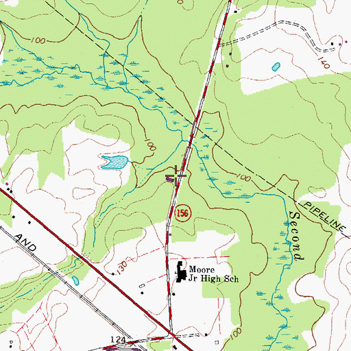 Topographic Map of Prince George Rescue Squad, VA