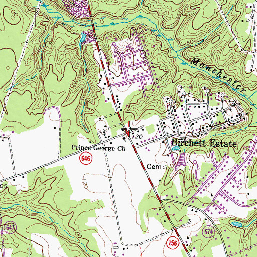 Topographic Map of Sherman Corner, VA