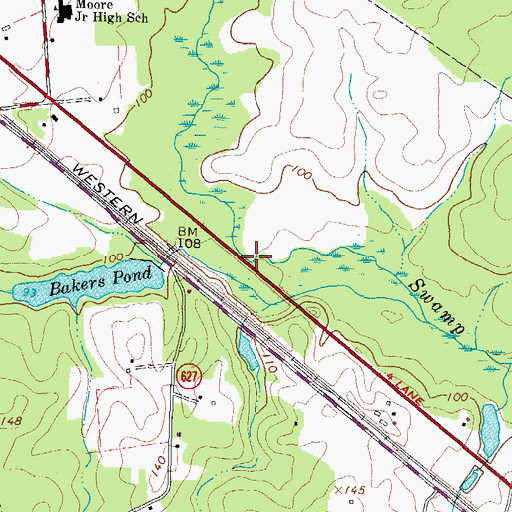 Topographic Map of Smiths Mill (historical), VA