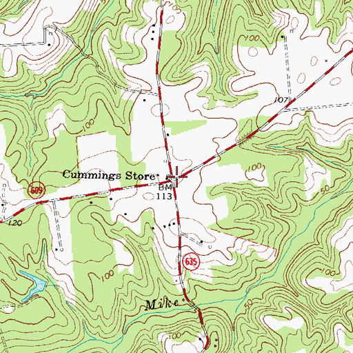 Topographic Map of Sycamore School Number 3 (historical), VA
