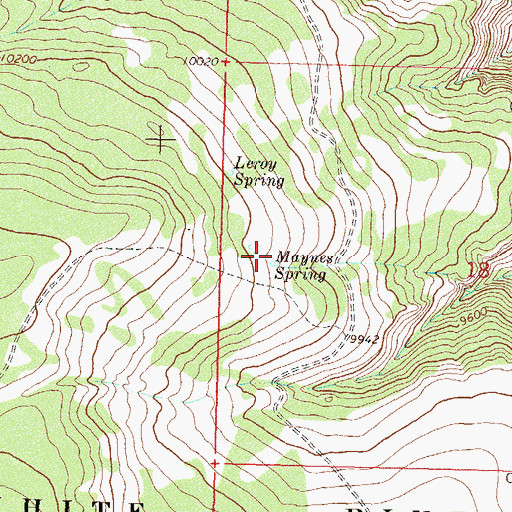 Topographic Map of Maynes Spring, CO