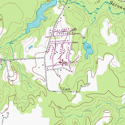Topographic Map of Wildwood Farms, VA
