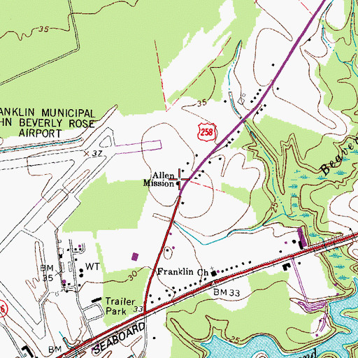 Topographic Map of Allen School (historical), VA