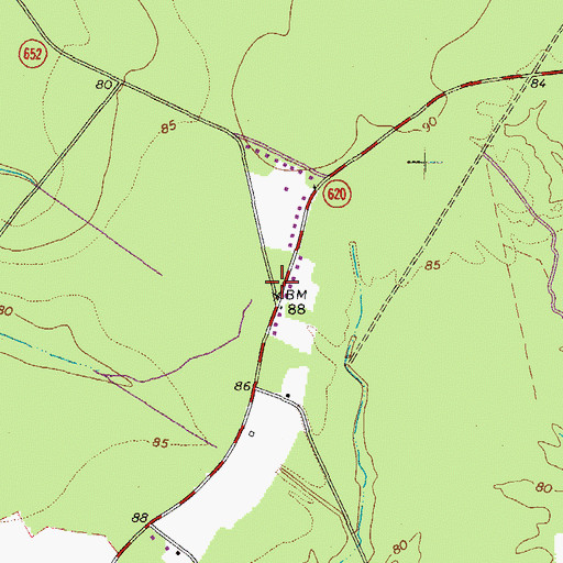 Topographic Map of Bethel Church, VA