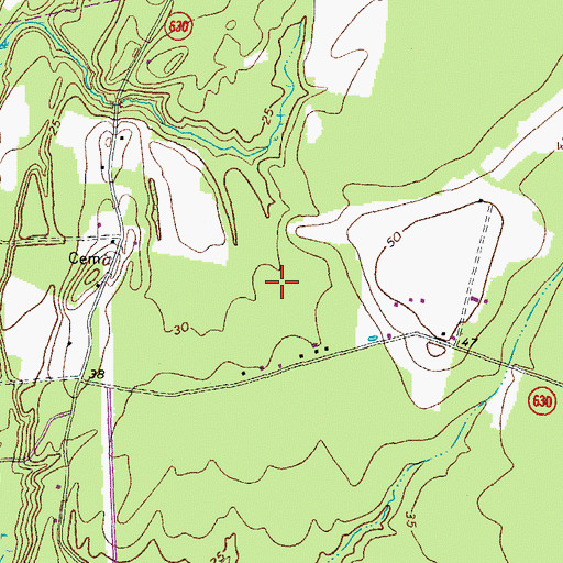 Topographic Map of Blackwater Hunt Club (historical), VA