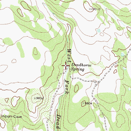 Topographic Map of Deadhorse Spring, CO