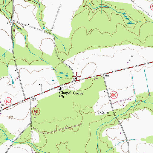 Topographic Map of Gay School (historical), VA