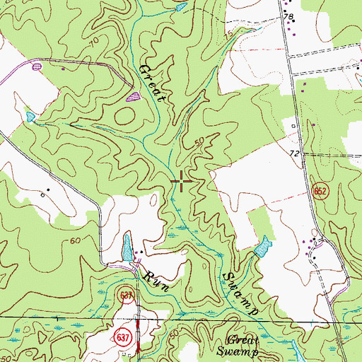 Topographic Map of Nuby Bridge Pond (historical), VA