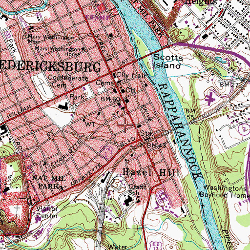 Topographic Map of Mount Zion Baptist Church, VA