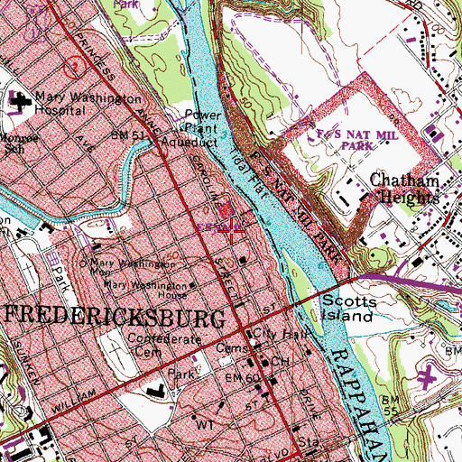 Topographic Map of Rising Sun Tavern, VA