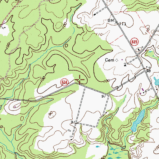 Topographic Map of Cedar Grove School (historical), VA