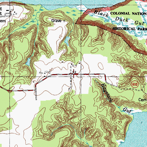 Topographic Map of Ingersoll (historical), VA