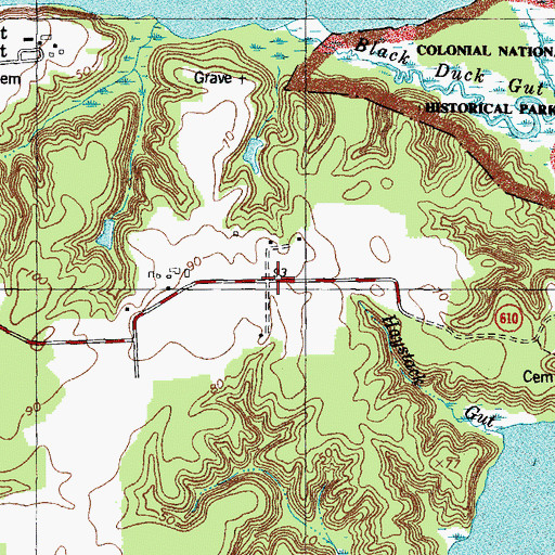 Topographic Map of Ingersoll (historical), VA