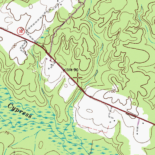 Topographic Map of Old Dominion School (historical), VA