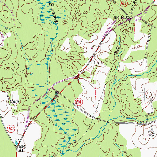 Topographic Map of Otterdam School (historical), VA