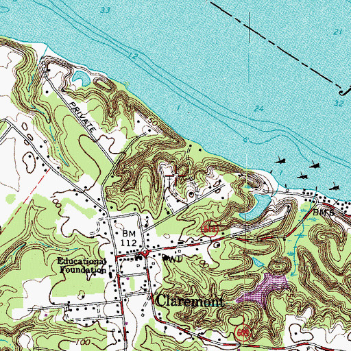 Topographic Map of Saint Anne's Cemetery, VA