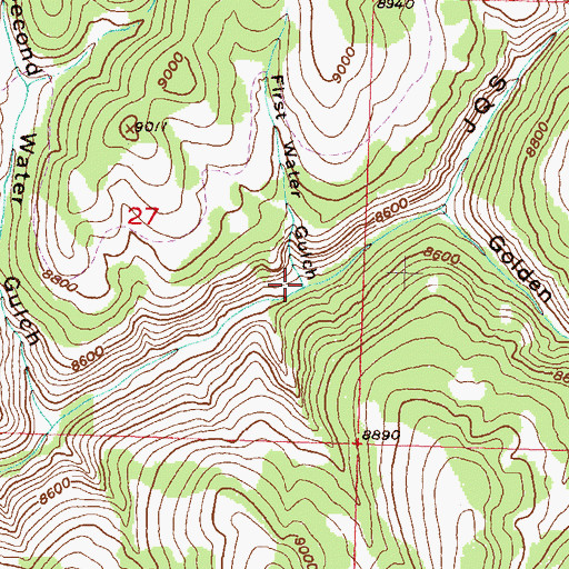 Topographic Map of First Water Gulch, CO