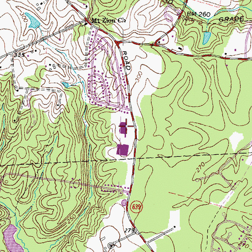 Topographic Map of Battlefield Elementary School, VA
