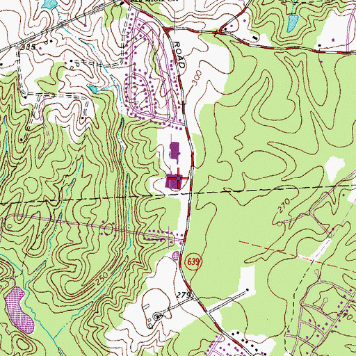 Topographic Map of Battlefield Middle School, VA