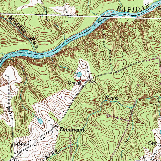 Topographic Map of Beech Grove Cemetery, VA