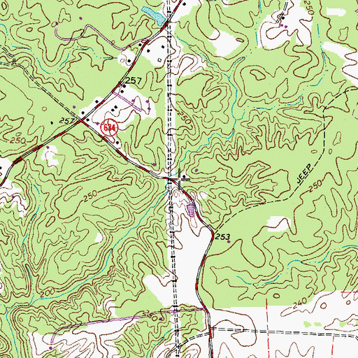 Topographic Map of Carters Store, VA