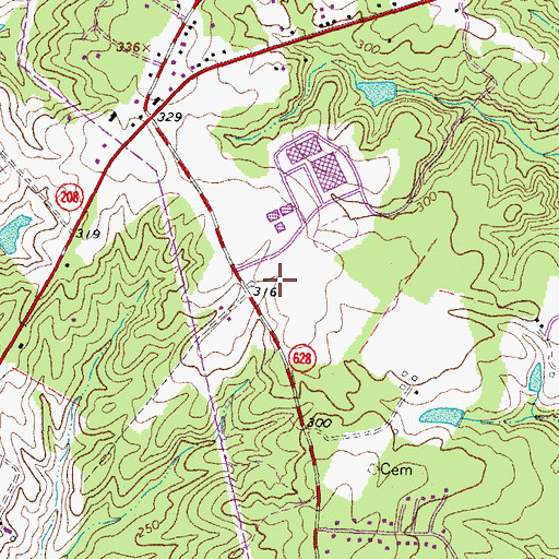 Topographic Map of Courtland Elementary School, VA