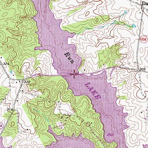 Topographic Map of Days Bridge, VA
